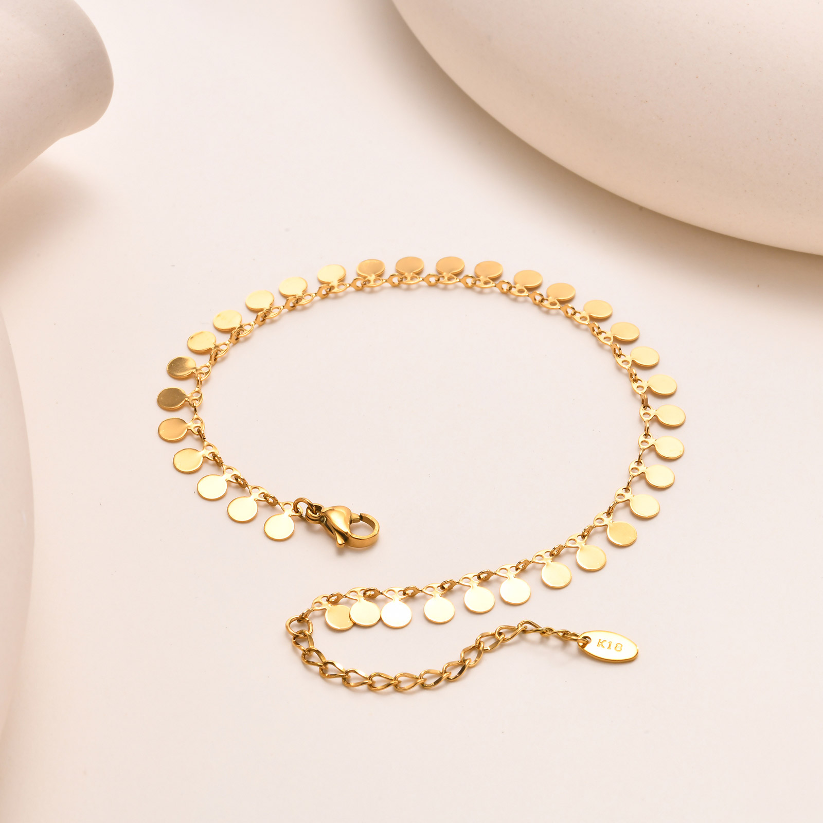 Jc Jewelry & Watches - Full-gloss Disc Tassel Anklet for Women