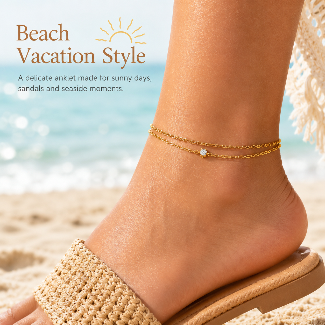 Jc Jewelry & Watches - Waterproof Layered Anklet Bracelet for Women,