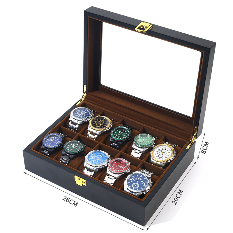 6/10/12 Grids Luxury Handmade  - đánh giá và giá Jewelry Box That Holds Watches