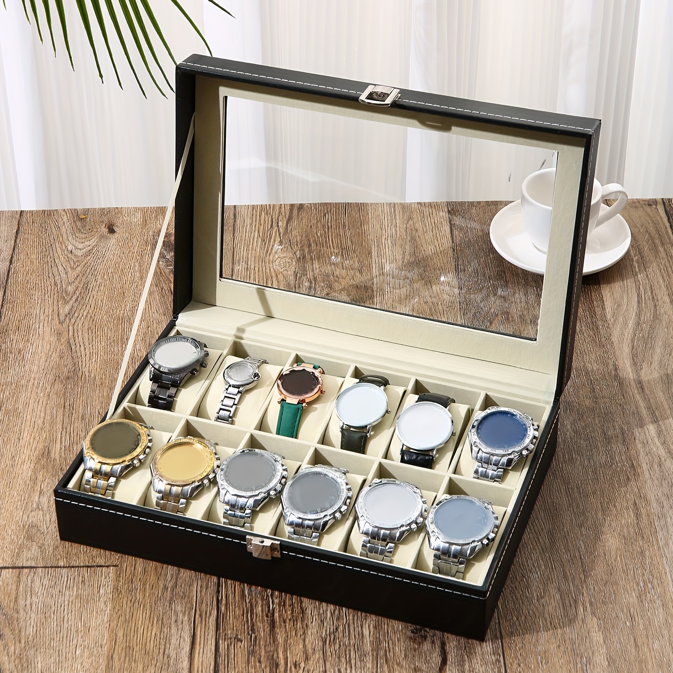 A Faux Leather Watch Storage B - đánh giá và giá Jewelry Box That Holds Watches