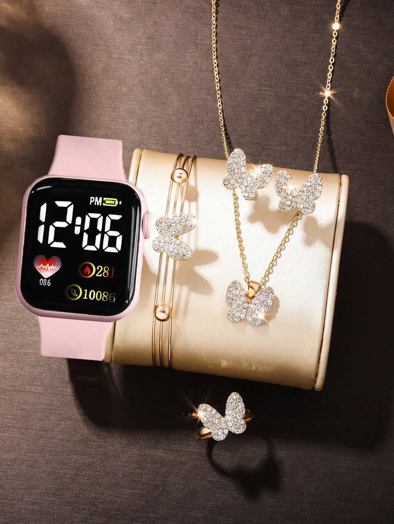 6PCS Love Square digital displ - đánh giá và giá Jewelry Watches For Kids