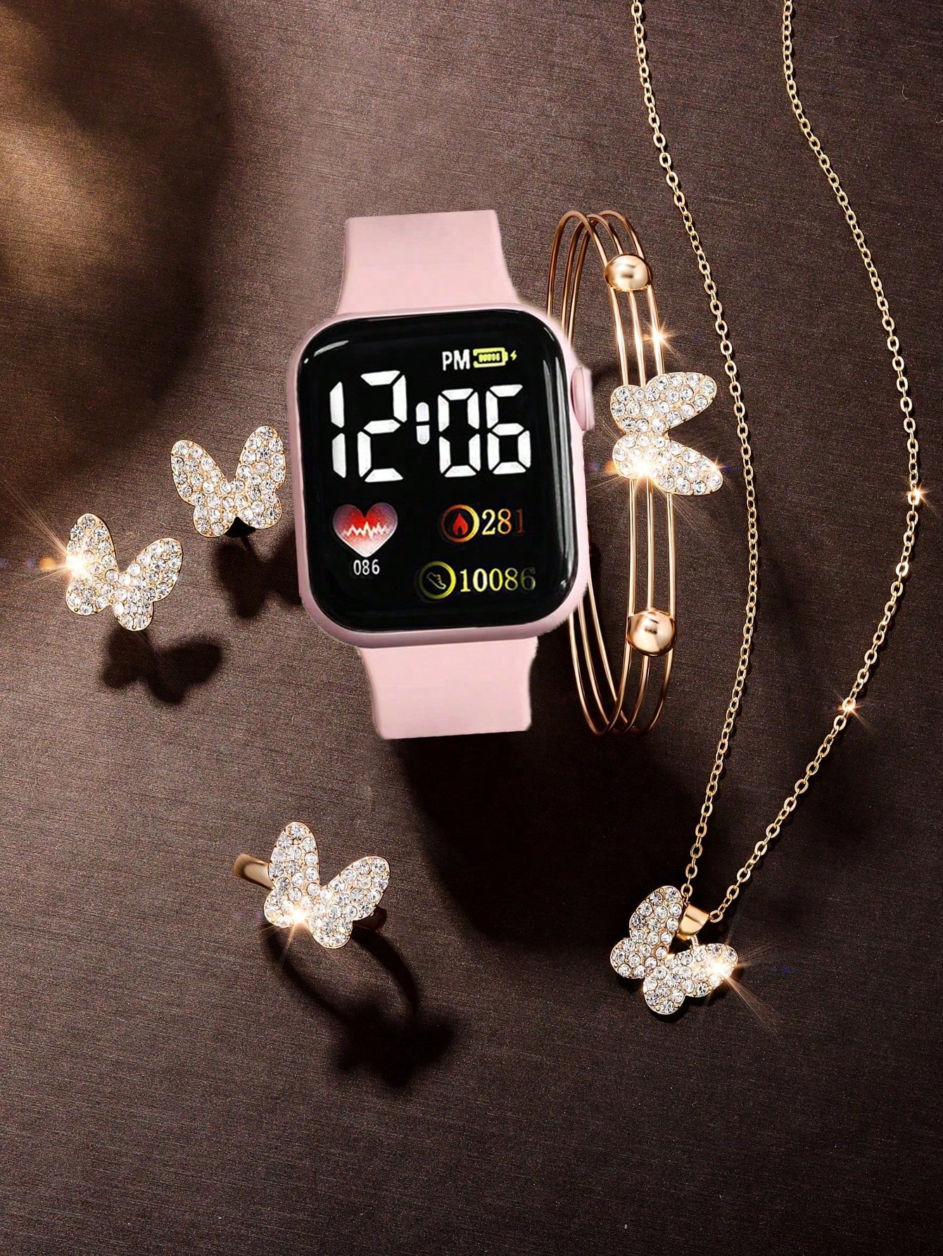 6PCS Love Square digital displ - đánh giá và giá Jewelry Watches For Kids