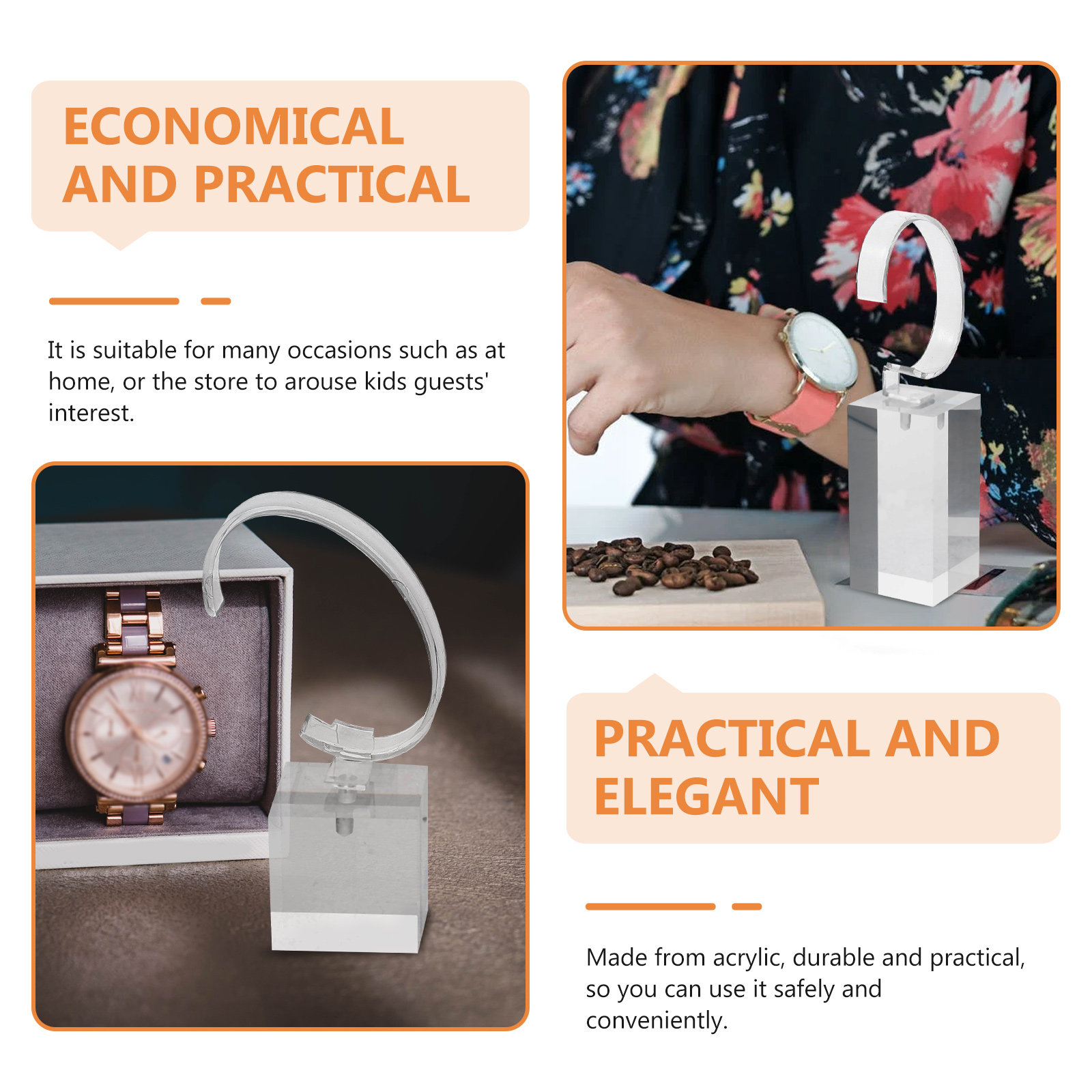 3Pcs Acrylic Kids Watch Stand  - đánh giá và giá Jewelry Watches For Kids