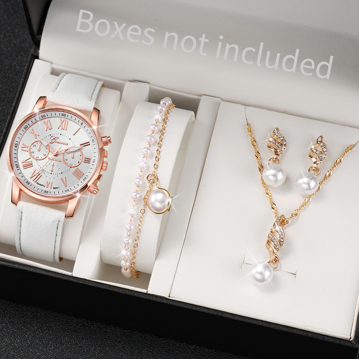 3/5PCS Women's Watch Fashion R - đánh giá và giá Jewelry Box Watches Bracelets