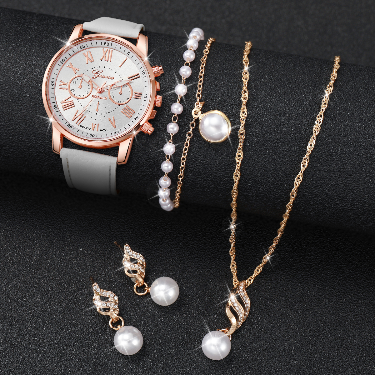 3/5PCS Women's Watch Fashion R - đánh giá và giá Jewelry Box Watches Bracelets