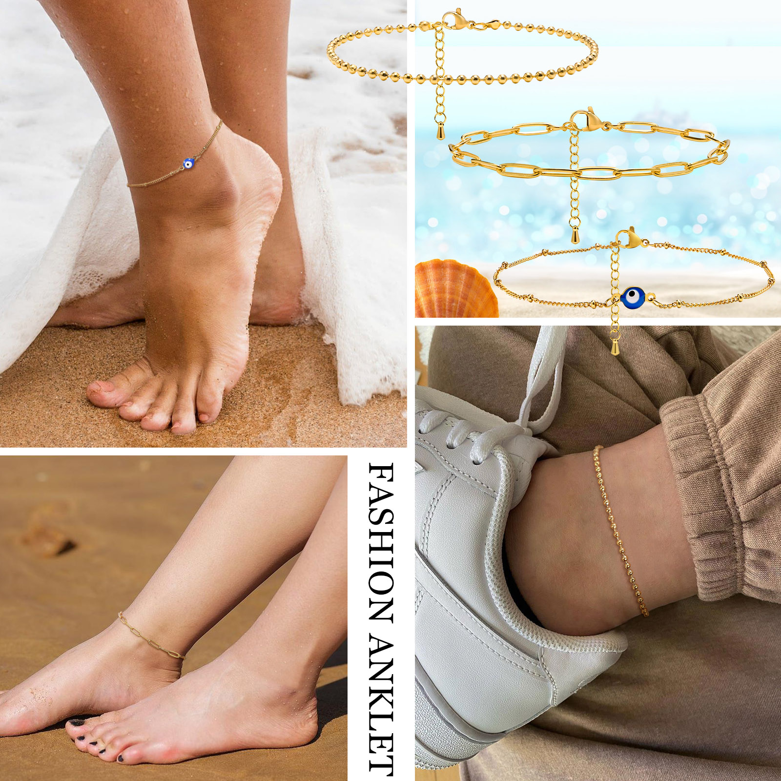 Evil Eye  Anklet Bracelet on L - đánh giá và giá Jc Jewelry & Watches
