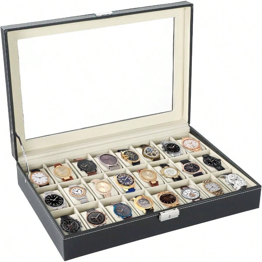 Watch Box 24 Slots Elegant Por - đánh giá và giá Jewelry Box That Holds Watches