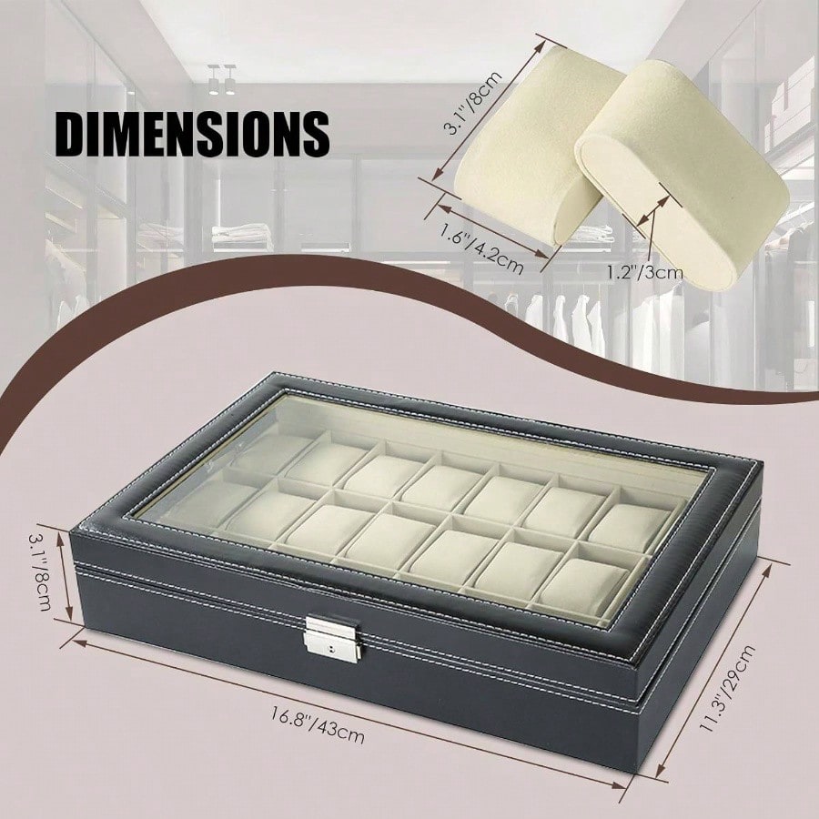 Watch Box 24 Slots Elegant Por - đánh giá và giá Jewelry Box That Holds Watches