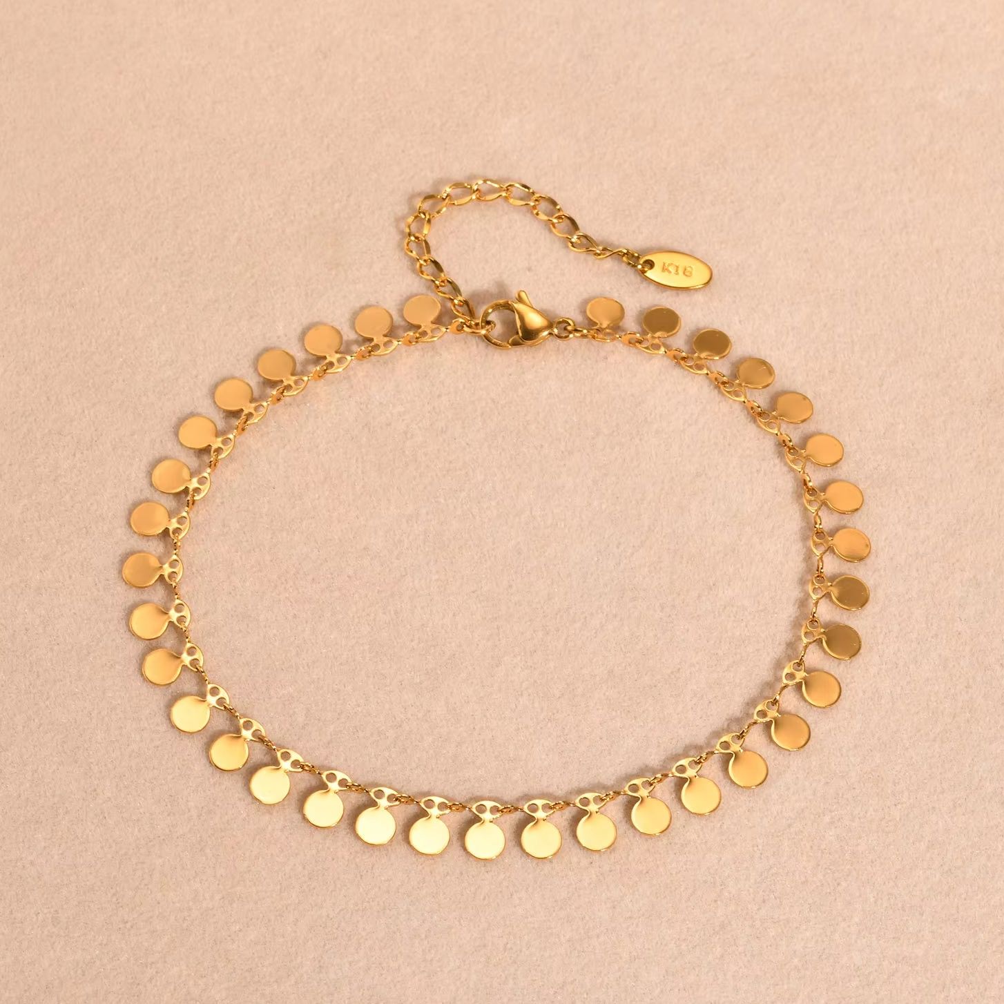 Full-gloss Disc Tassel Anklet  - đánh giá và giá Jc Jewelry & Watches
