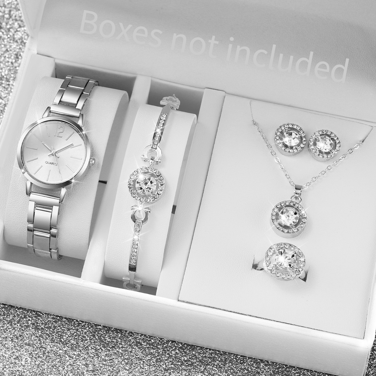 6PCS/Set Women Watches Fashion - đánh giá và giá Jewelry Box Watches Bracelets