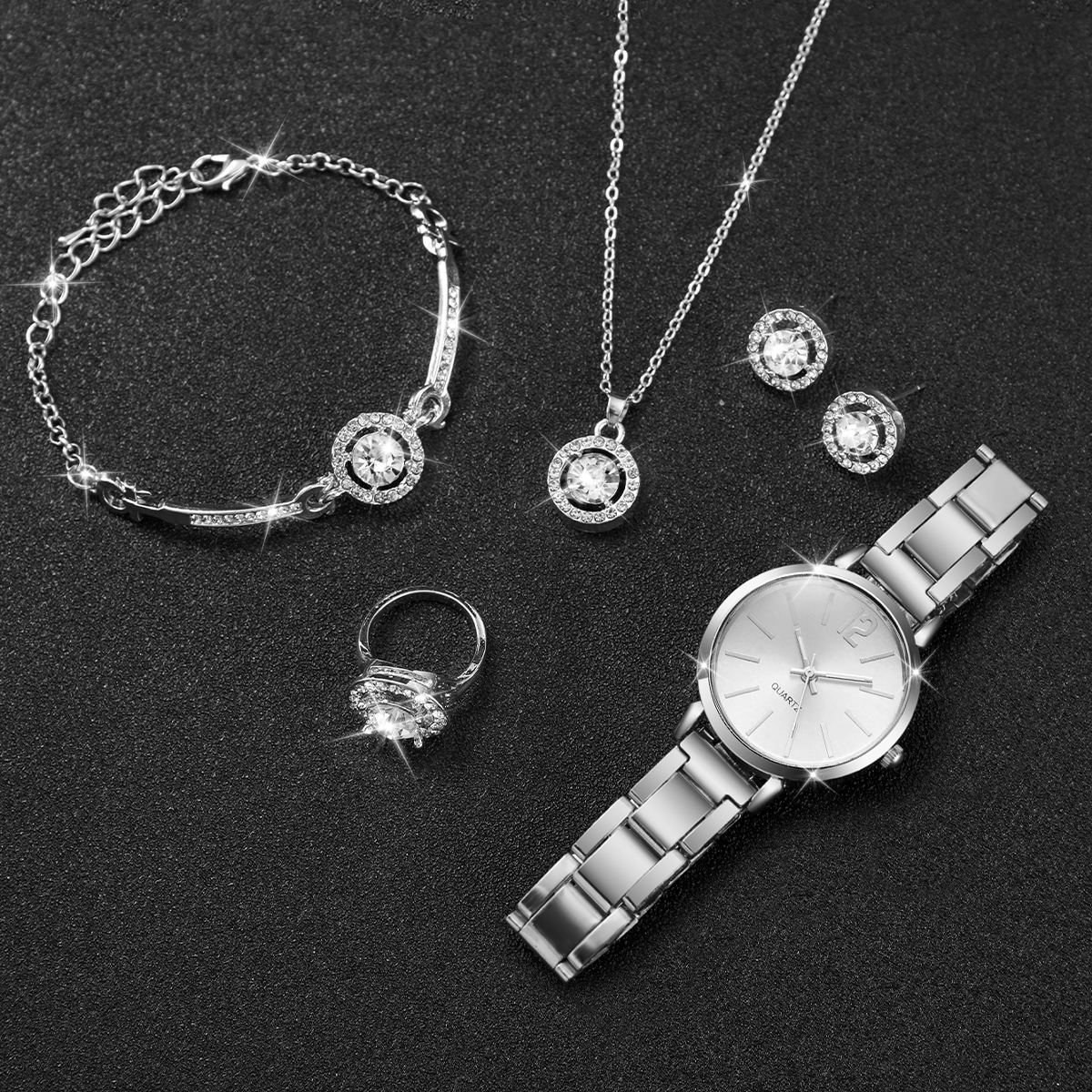 6PCS/Set Women Watches Fashion - đánh giá và giá Jewelry Box Watches Bracelets