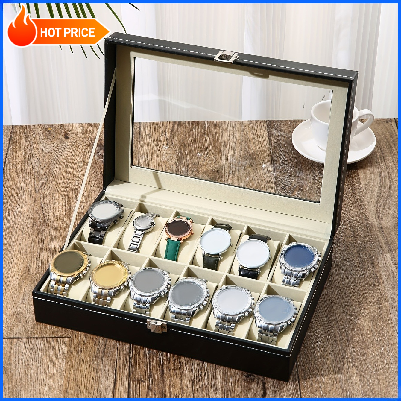 A Faux Leather Watch Storage B - đánh giá và giá Jewelry Box That Holds Watches