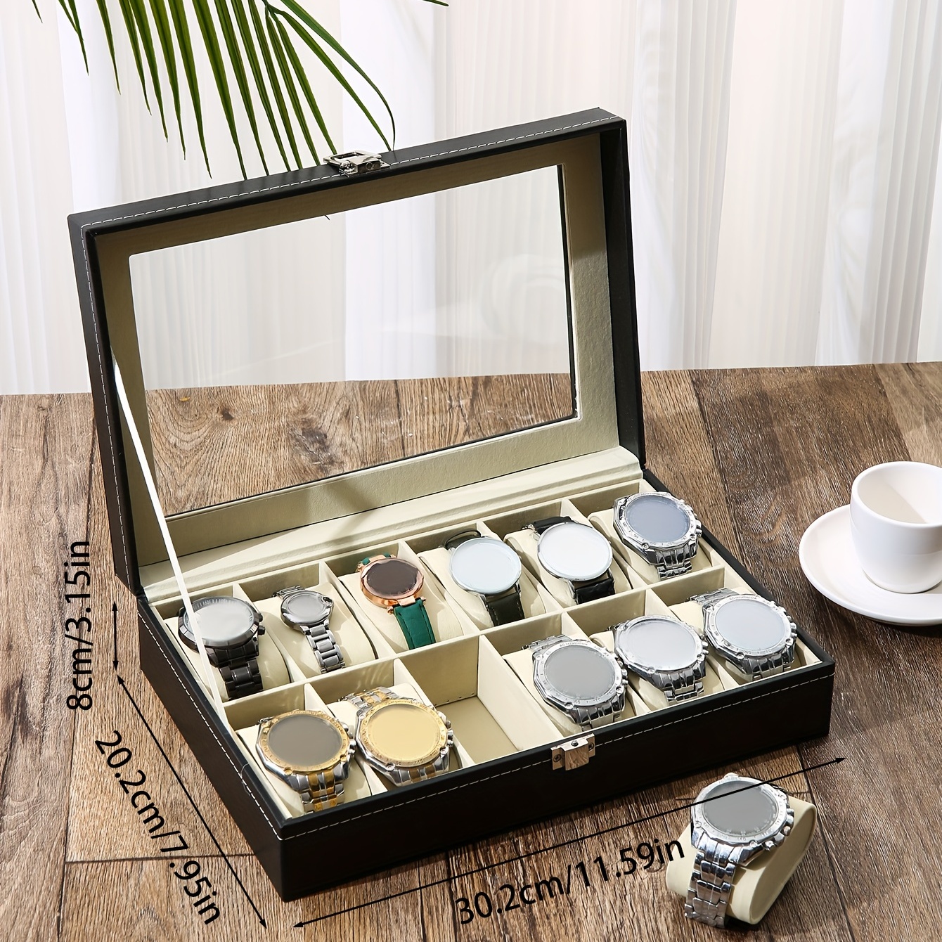 A Faux Leather Watch Storage B - đánh giá và giá Jewelry Box That Holds Watches