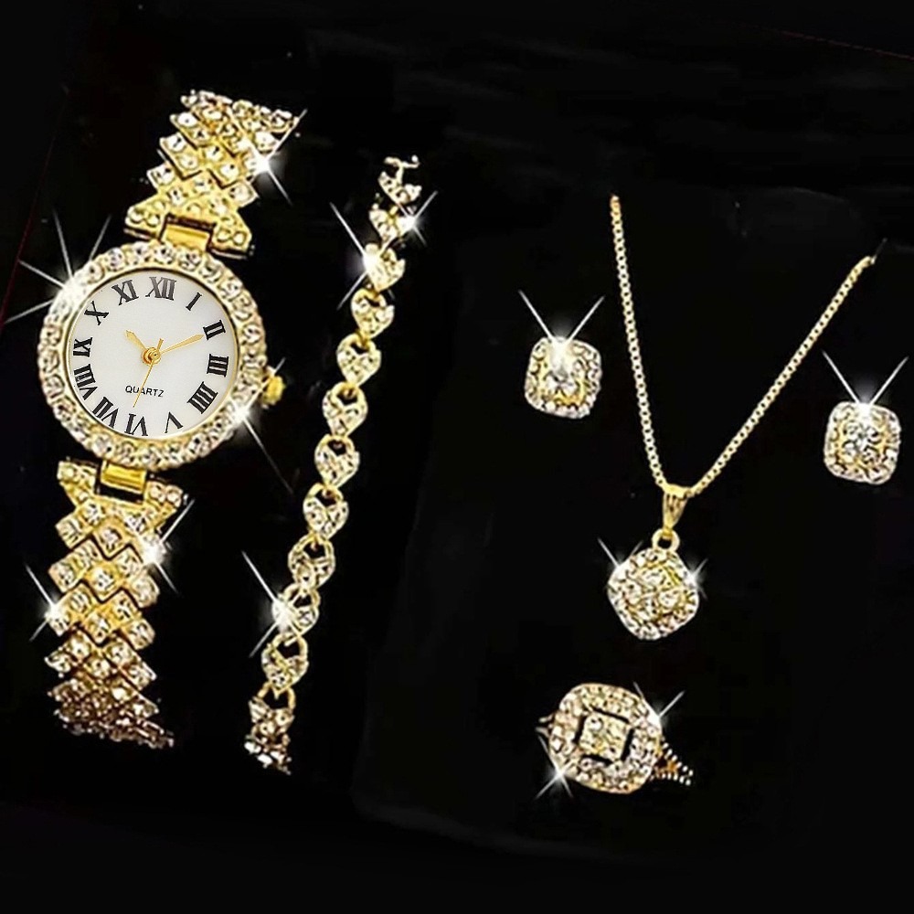 6PCS/Set Luxury Rhinestone Wom - đánh giá và giá Jewelry Box Watches Bracelets