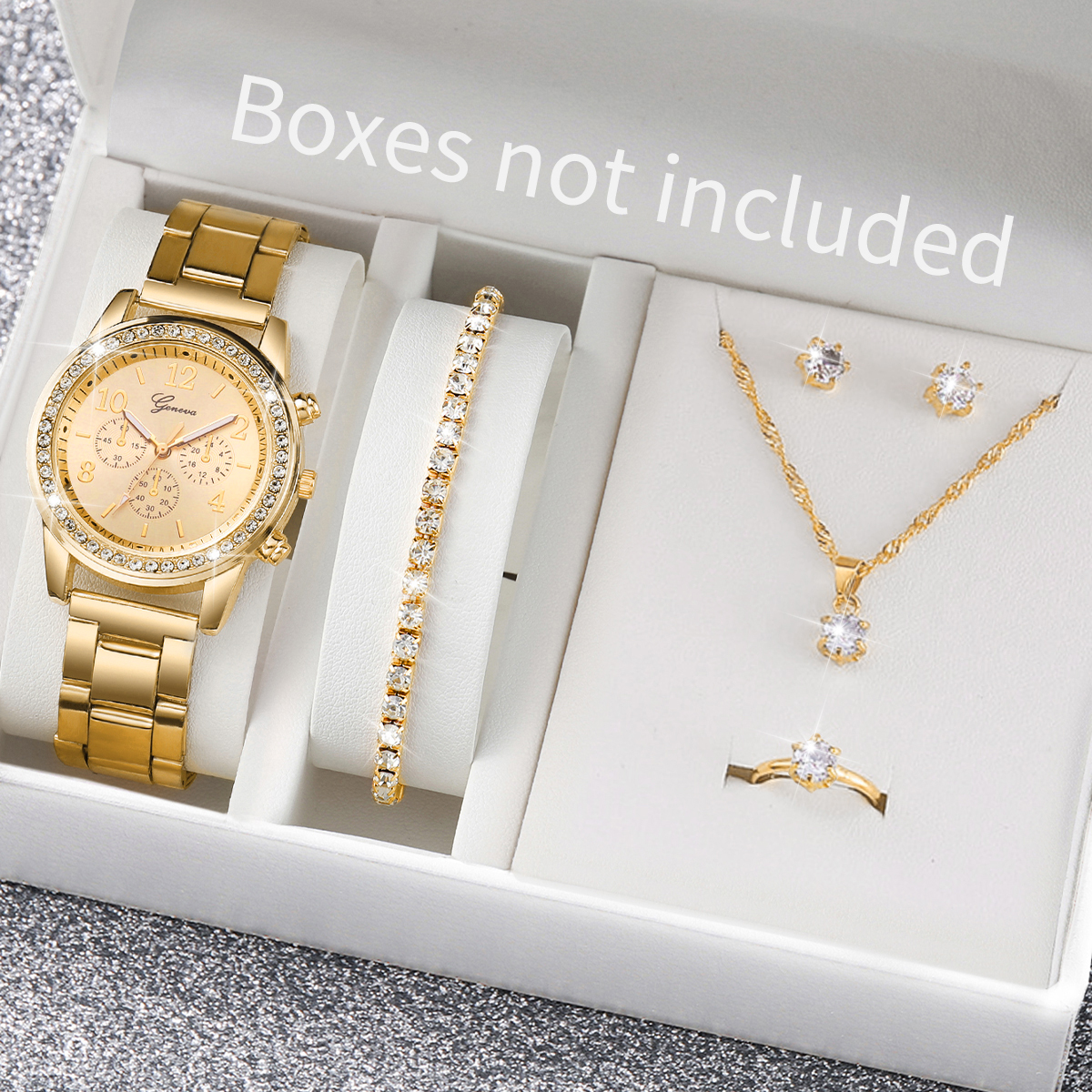6PCS/Set Fashion Rhinestone Wo - đánh giá và giá Jewelry Box Watches Bracelets