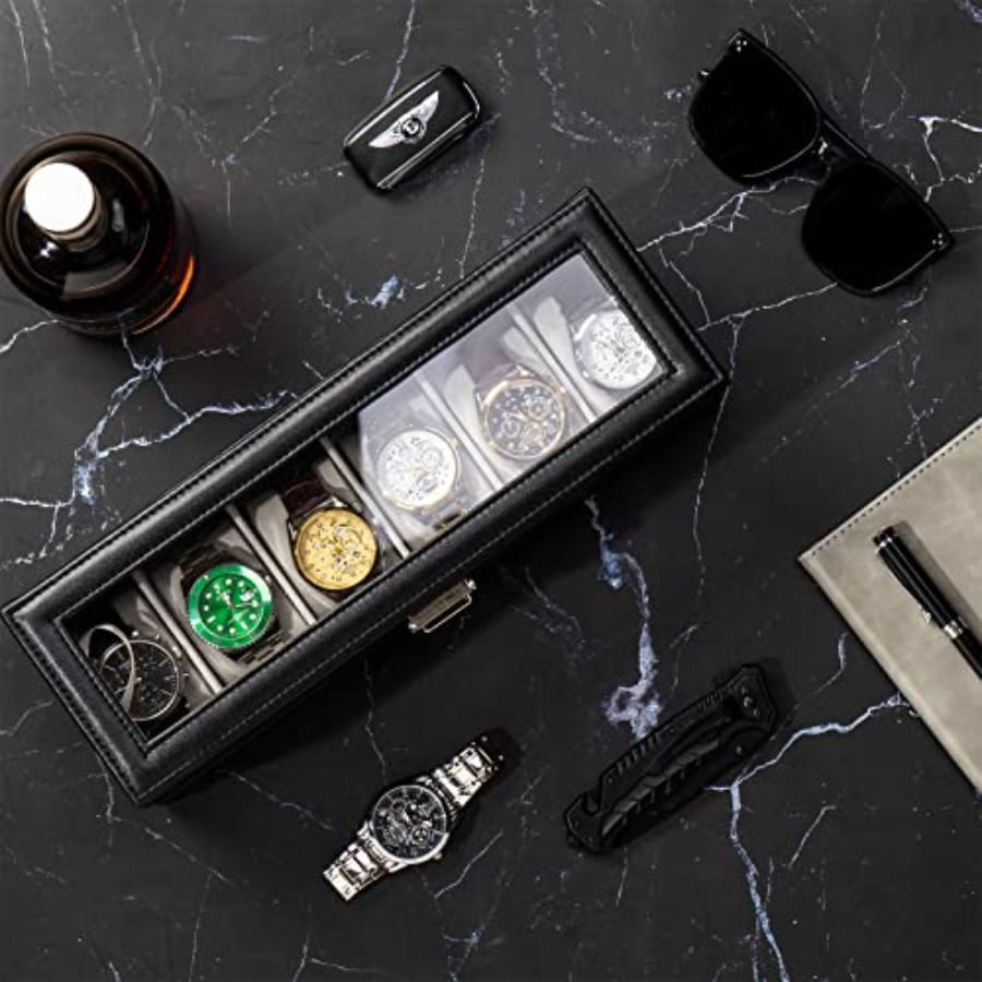 Watch Box, 6 Slot Watches Disp - đánh giá và giá Jewelry Box That Holds Watches