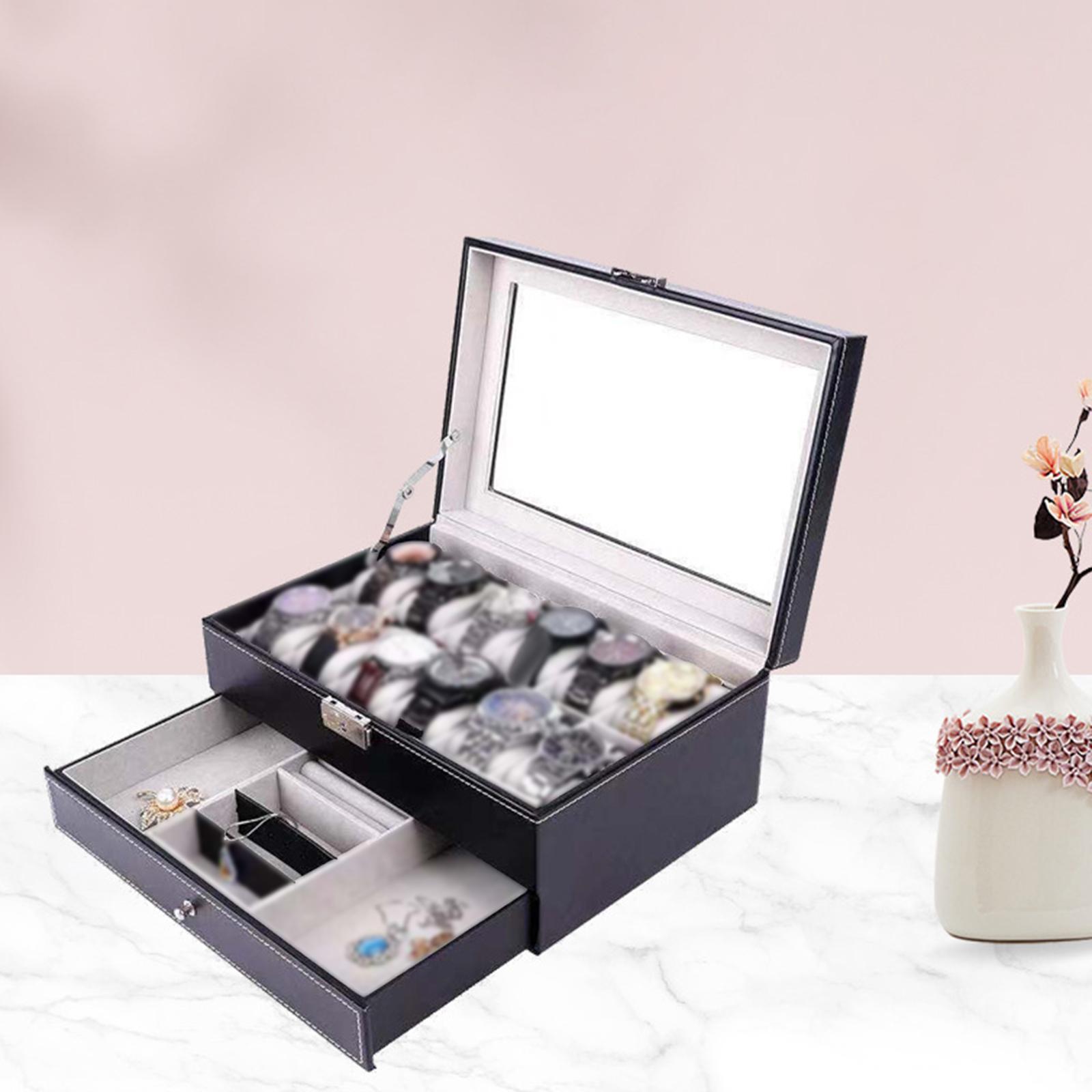 12 Slots PU Leather Watch Stor - đánh giá và giá Jewelry Box Watches Bracelets