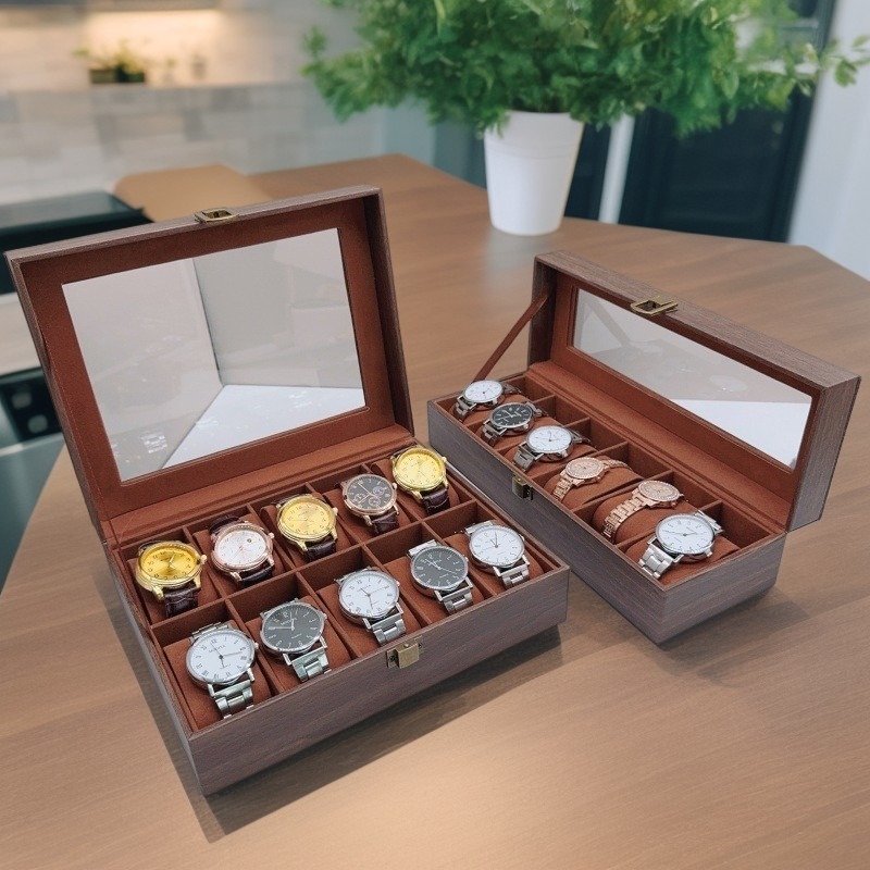 Wood Watch Box 6/10/12 Grids W - đánh giá và giá Jewelry Box That Holds Watches