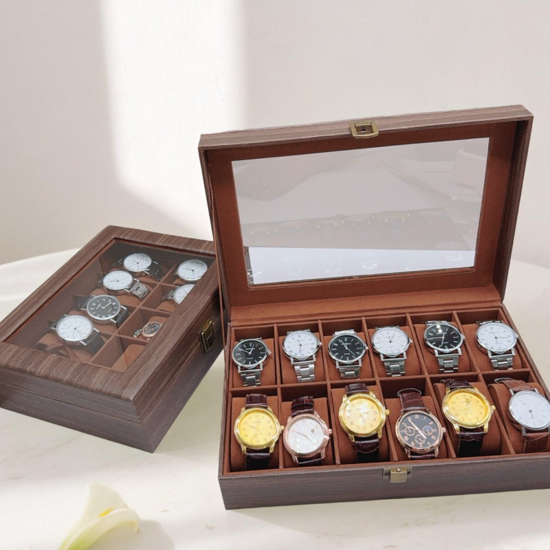 Wood Watch Box 6/10/12 Grids W - đánh giá và giá Jewelry Box That Holds Watches