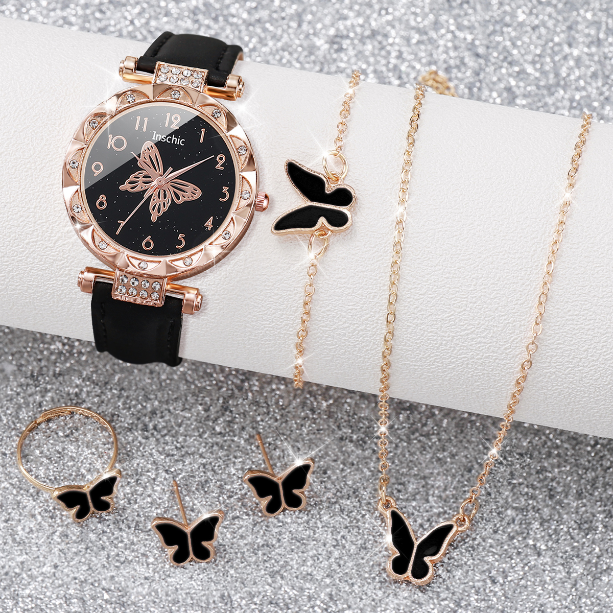 6PCS/Set Women's Watch Fashion - đánh giá và giá Jewelry Box Watches Bracelets