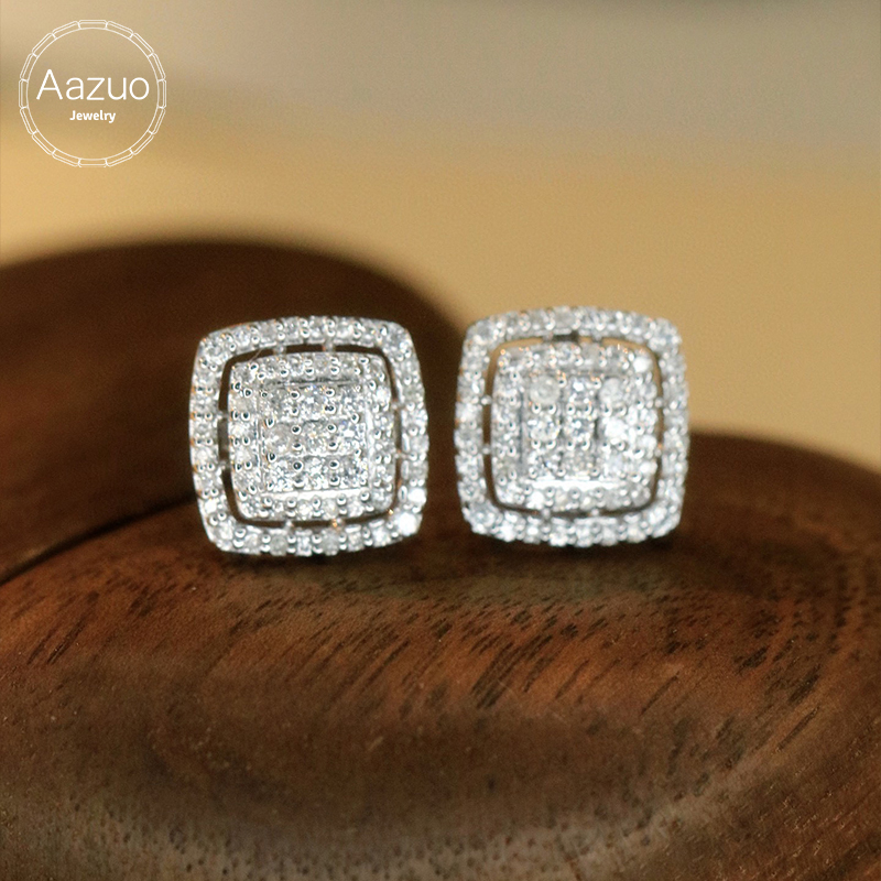 Aazuo Luxury life Jewely 18K W - đánh giá và giá Diamond Stud Earrings