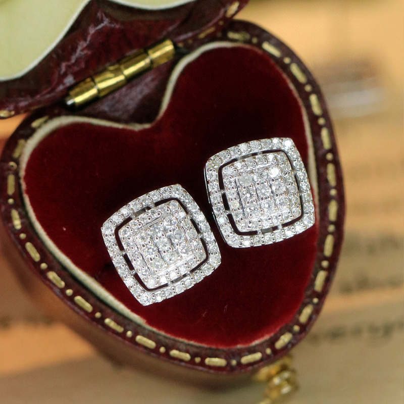 Aazuo Luxury life Jewely 18K W - đánh giá và giá Diamond Stud Earrings