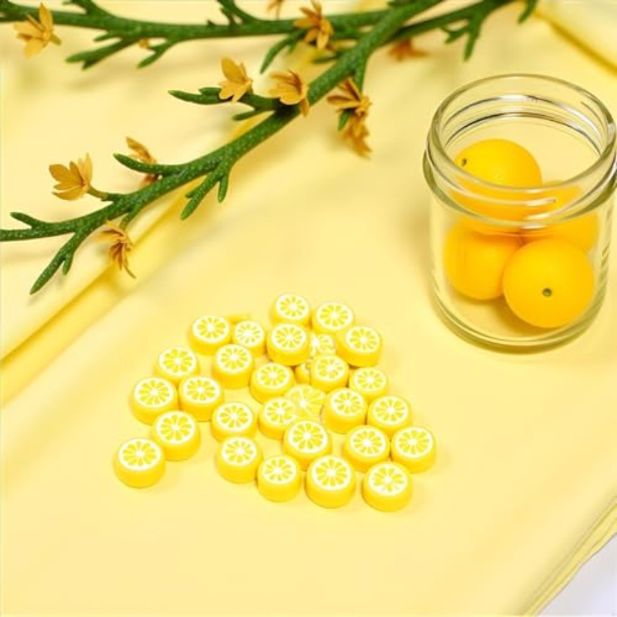 200Pcs Yellow Lemon Polymer Cl - đánh giá và giá Jewelry & Watches Vitopoulos Reviews