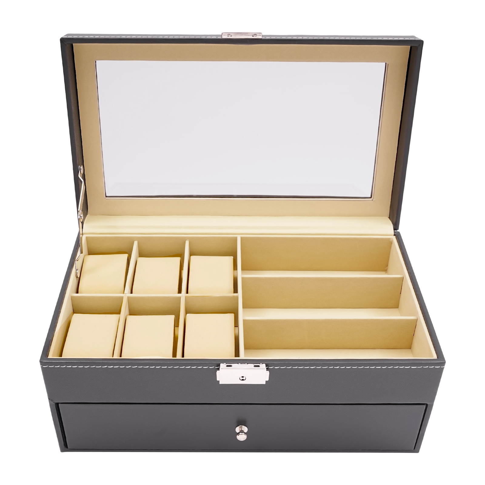 Black 2-Tier Watch Jewelry Dis - đánh giá và giá Jewelry Box That Holds Watches