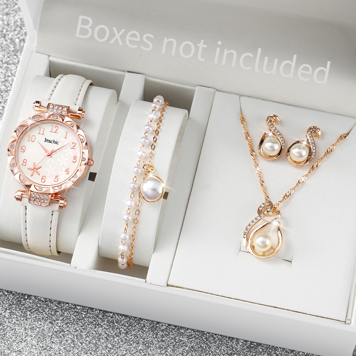 5/6PCS Fashion Rhinestone Wome - đánh giá và giá Jewelry Box Watches Bracelets