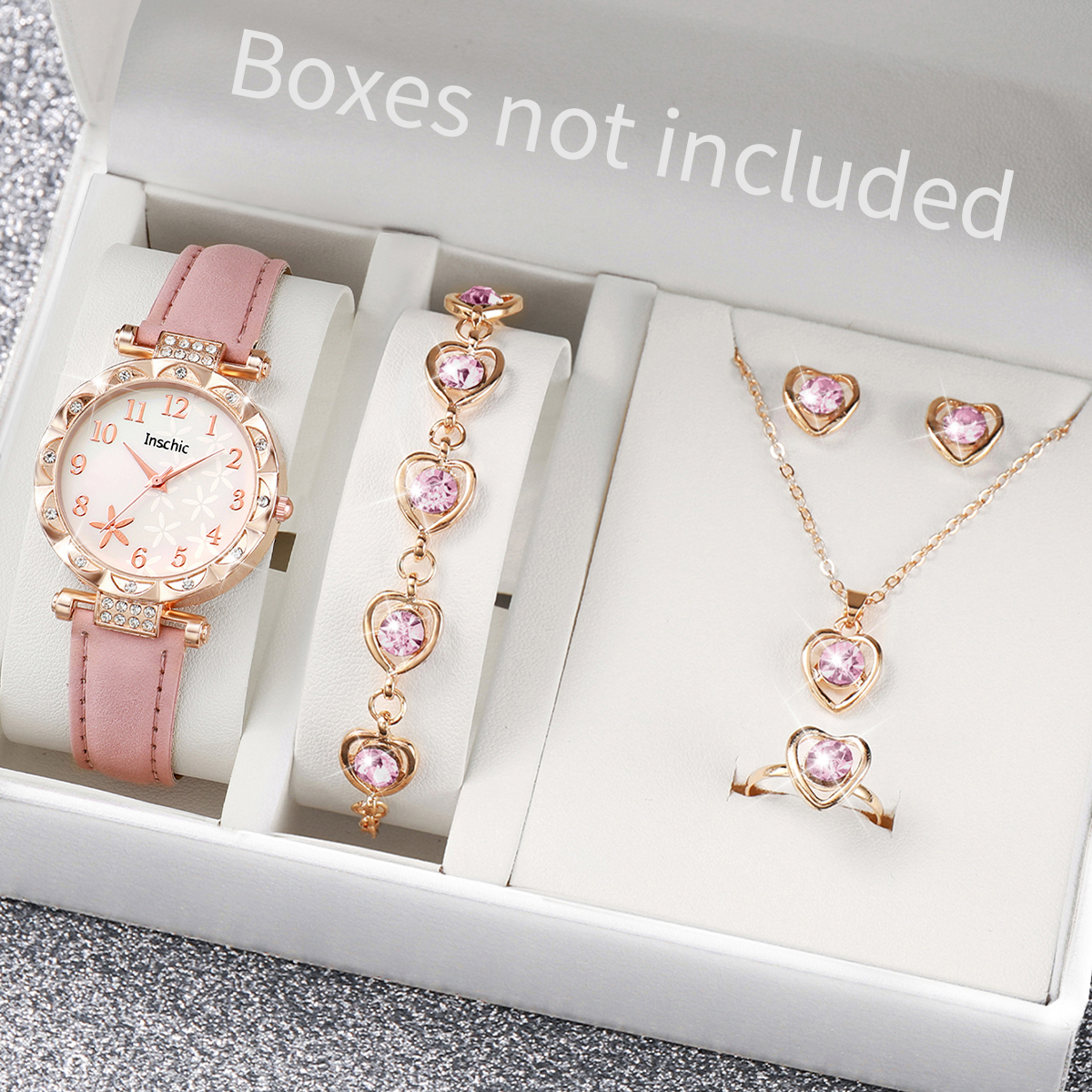 5/6PCS Fashion Rhinestone Wome - đánh giá và giá Jewelry Box Watches Bracelets