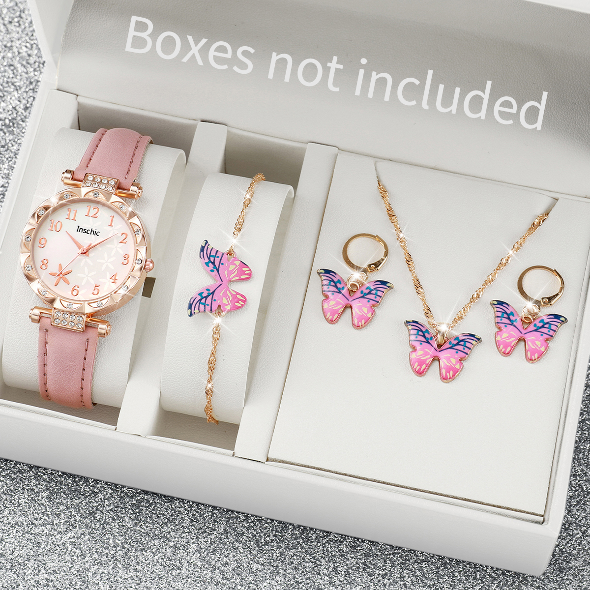 5/6PCS Fashion Rhinestone Wome - đánh giá và giá Jewelry Box Watches Bracelets