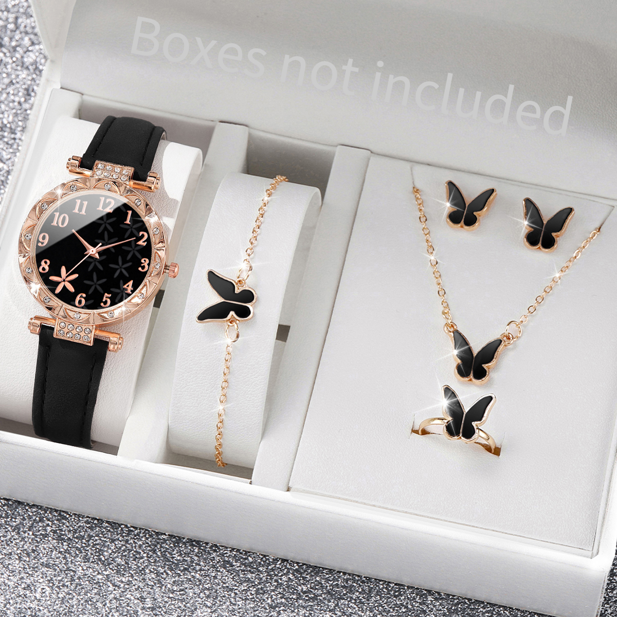 5/6PCS Fashion Rhinestone Wome - đánh giá và giá Jewelry Box Watches Bracelets