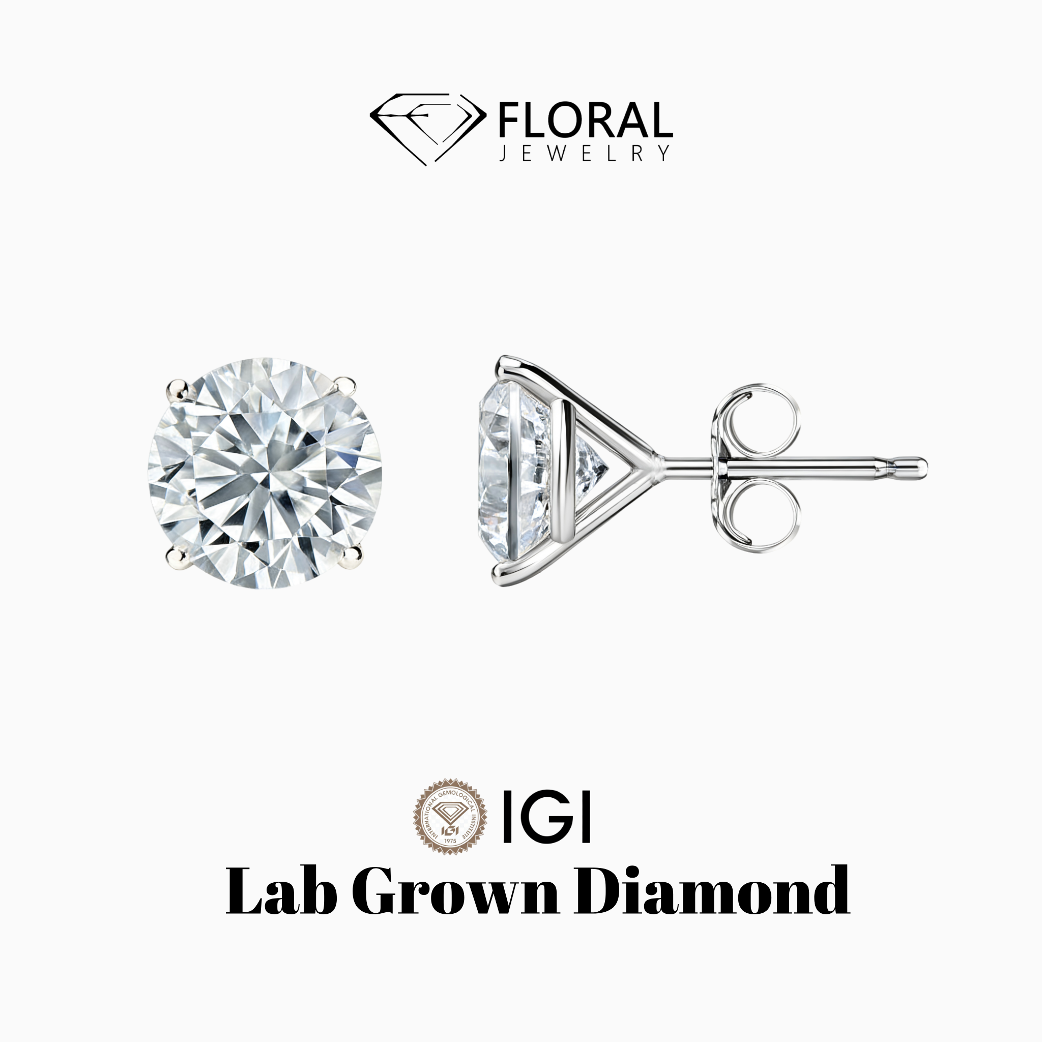 Cvd Lab Diamond 14k 18k Gold P - đánh giá và giá Diamond Stud Earrings