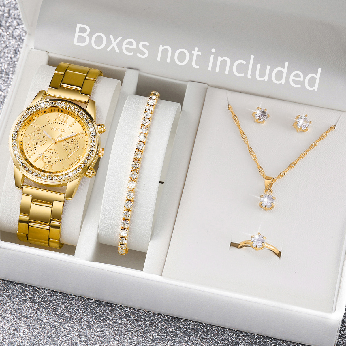 6PCS/Set Fashion Women's Quart - đánh giá và giá Jewelry Box Watches Bracelets