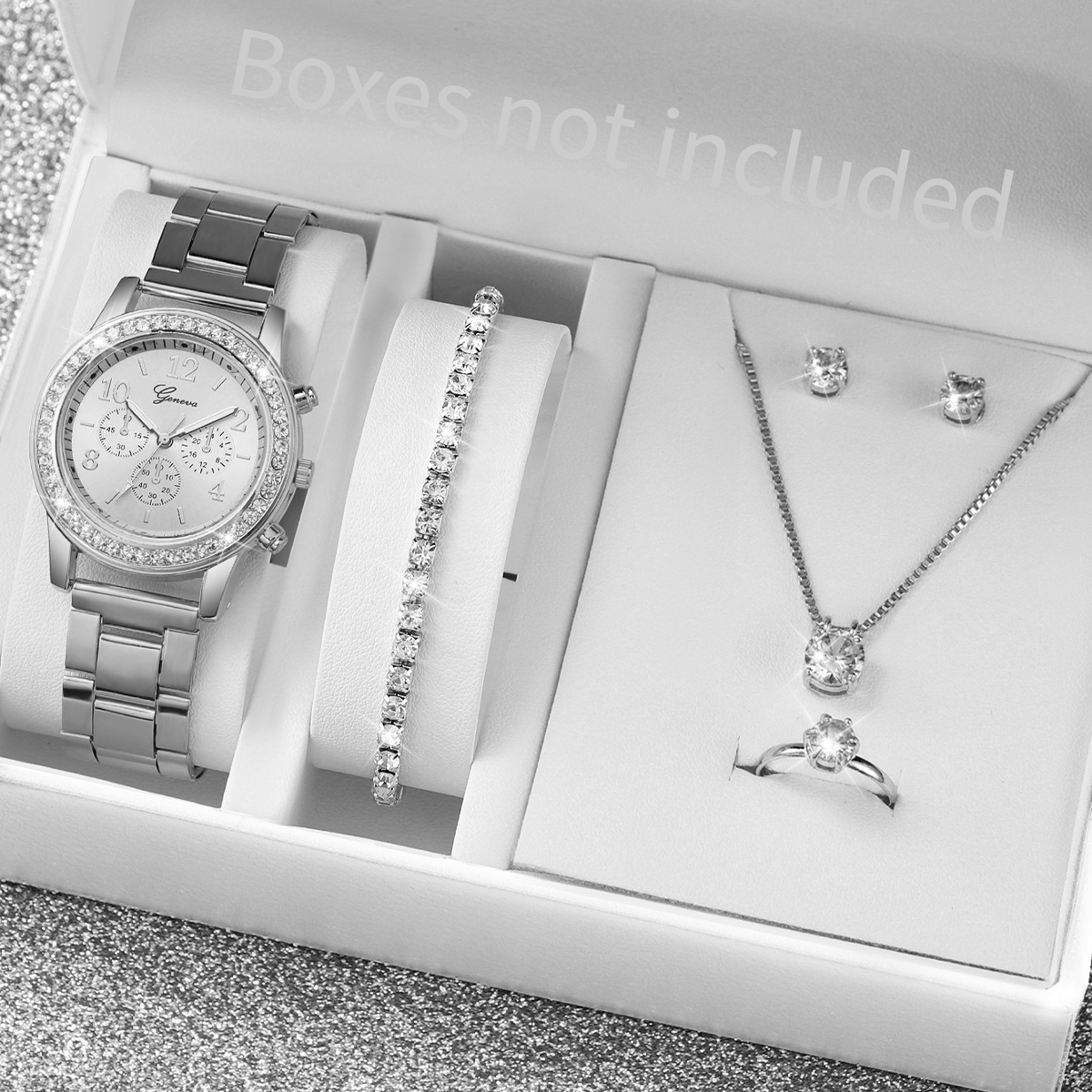 6PCS/Set Fashion Women's Quart - đánh giá và giá Jewelry Box Watches Bracelets