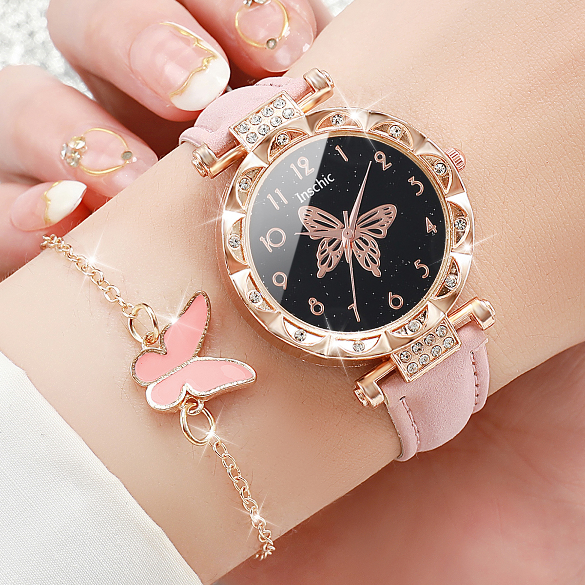 6PCS/Set Fashion Butterfly Dia - đánh giá và giá Jewelry Box Watches Bracelets