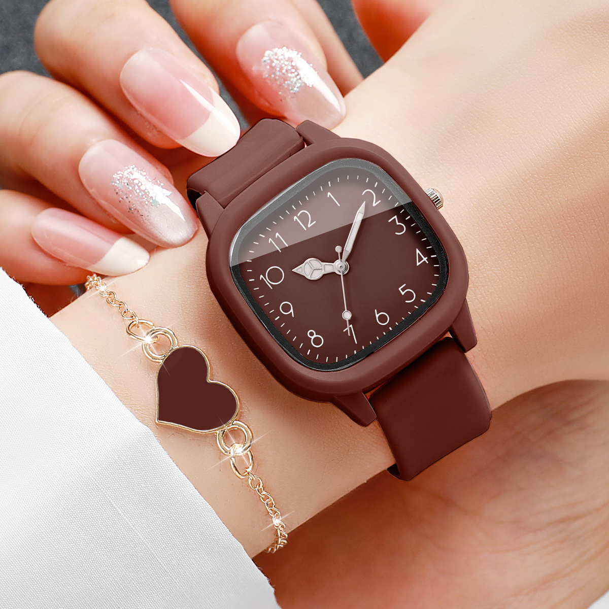 5PCS Fashion Women Watches Hea - đánh giá và giá Jewelry Box Watches Bracelets