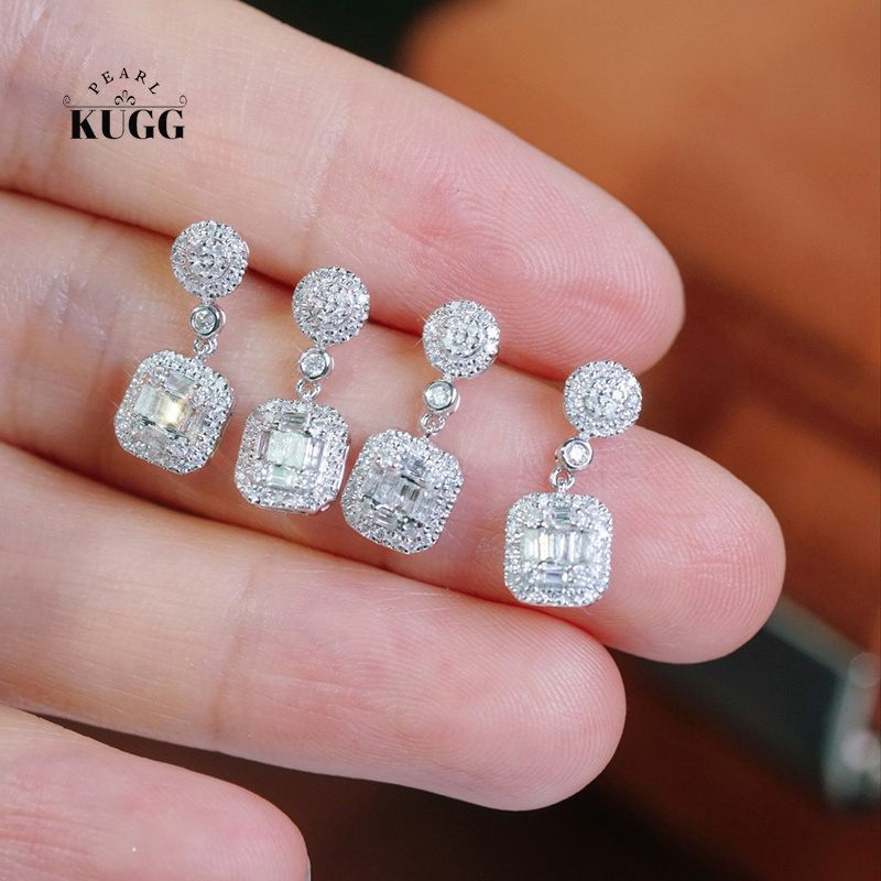 KUGG 100% 18K White Gold Earri - đánh giá và giá Diamond Stud Earrings