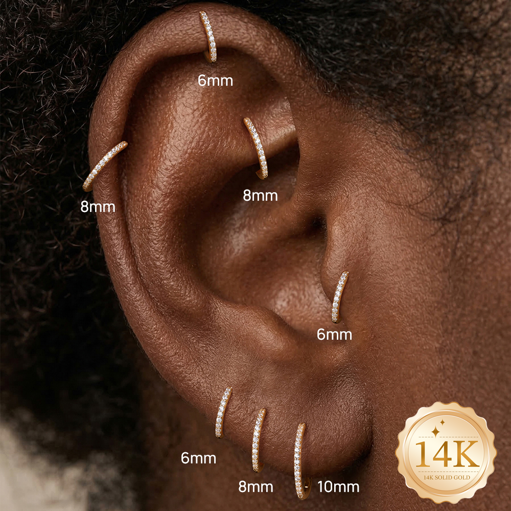 AIDE 14K Solid Gold Multi size - đánh giá và giá Diamond Stud Earrings