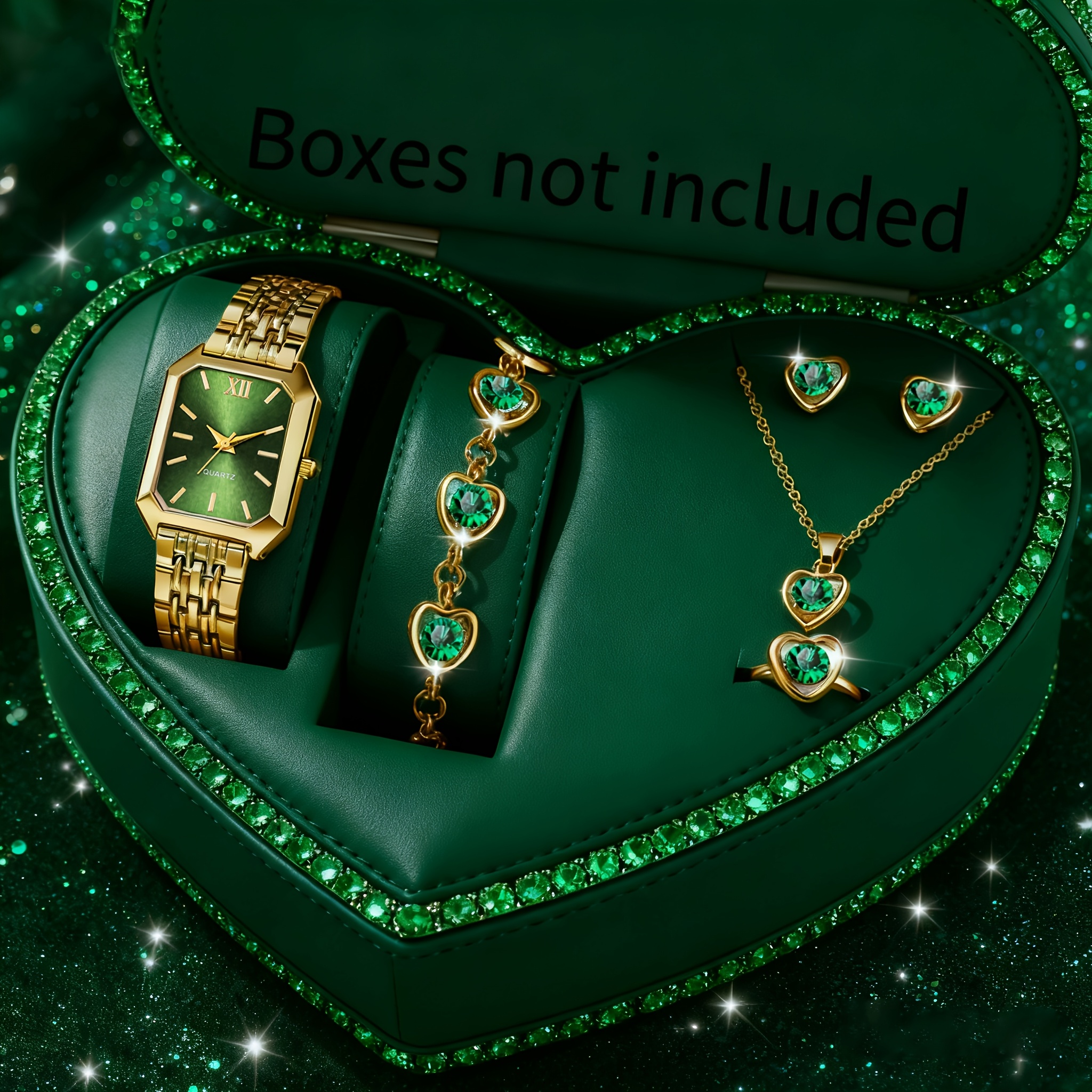 6PCS Elegant Rectangle Women Q - đánh giá và giá Jewelry Box Watches Bracelets