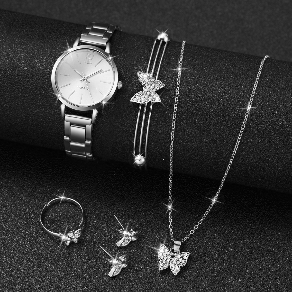 6PCS Fashion Women's Quartz  W - đánh giá và giá Jewelry Box Watches Bracelets